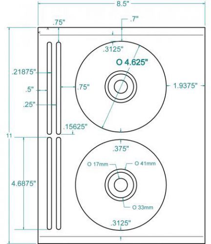 Compulabel 312660 - White CD/DVD Avery® 5931 Layout Labels