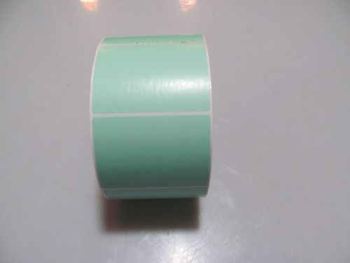 Thermal Transfer 4&#034; x 3&#034; Paper roll labels with perf, 1950/roll, 3&#034; core, Green