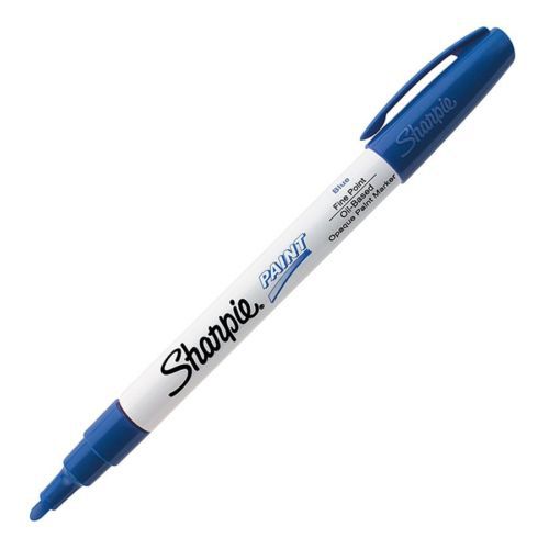 Sharpie paint marker - fine marker point type - blue ink - white barrel (35536) for sale