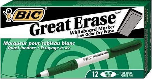 Bic Great Erase Grip Xl Whiteboard Marker - Fine Marker Point Type - (gde11gn)