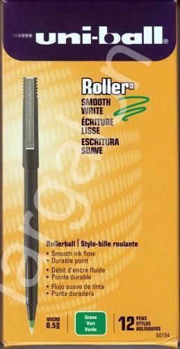 Sanford Uni Ball Rolling 60154 Pen BOX 12 GREEN 0.5mm JAPAN Rollerball NEW