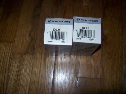 2 nos projection lamp/bulb  ge dlh 250 w 120 v for sale
