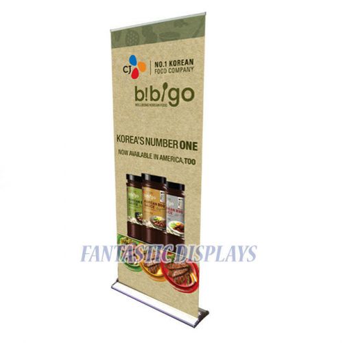 24&#034; Pro HD Retractable Banner Stand Roll Up Display Trade Shows Exhibit Office