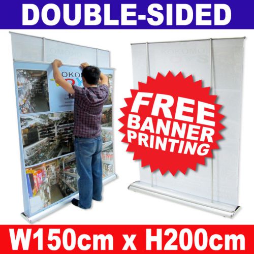 Trade Show Booth 1.5M Roll Up Banner Stand FREE BANNERS