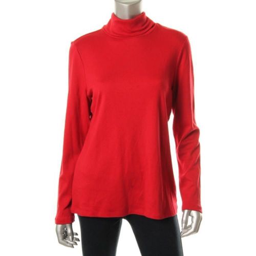 Charter Club Soft PIMA COTTON Turtleneck Shirt Small or Large NWT RED, tunic top