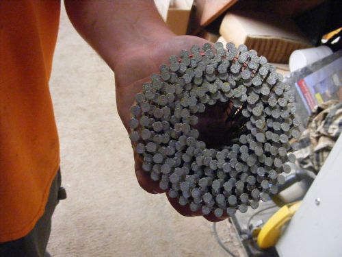 Wire Coil Nails 3-1/4&#034; twisted shank magnum zinc premium galvanized 500 count