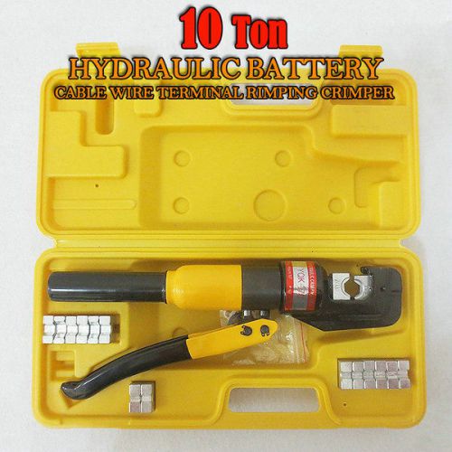 Hydraulic Battery Cable Wire Terminal Rimping Crimper Tool 10 Ton