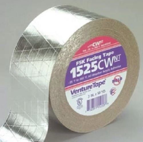 BRAND NEW Roll VentureTape 3&#034; x 50yd of ASJ Facing Tape 1540CW NT