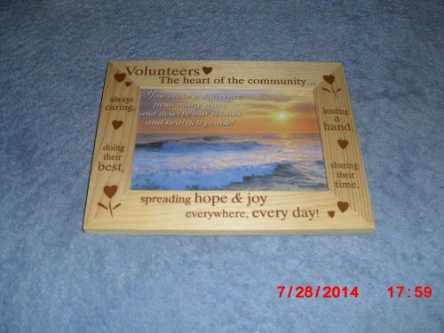 PINE VOLUNTEERS &#034;THE HEART OF THE COMMUNITY&#034; PICTURE FRAME