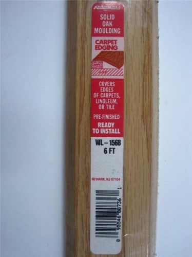 Oak moulding threshold end cap edging flooring wall trim wl-1568 6&#039; x 3/8&#034; x 2&#034; for sale