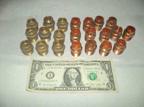 1/2 inch copper by male adapters(total 22 fittings) for sale
