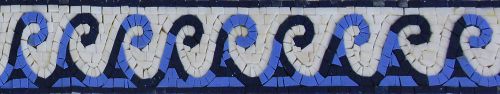 High waves blue light dark pool marble mosaic bd137 for sale