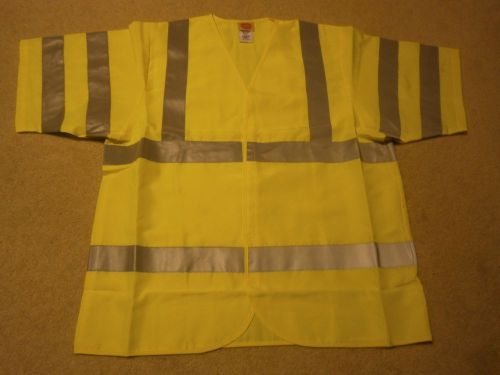 Red kap  reflective hi-visibility safety vest shirt size rg/large class 3 lev 2 for sale
