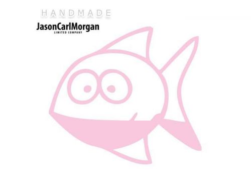 JCM® Iron On Applique Decal, Fish Soft Pink