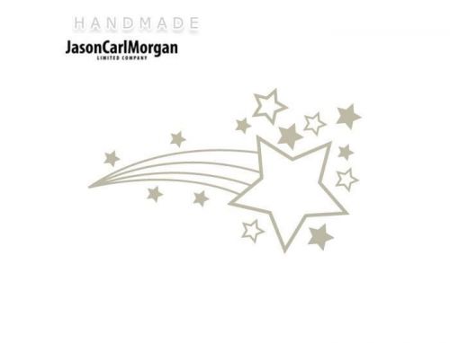 JCM® Iron On Applique Decal, Shooting Star Silver