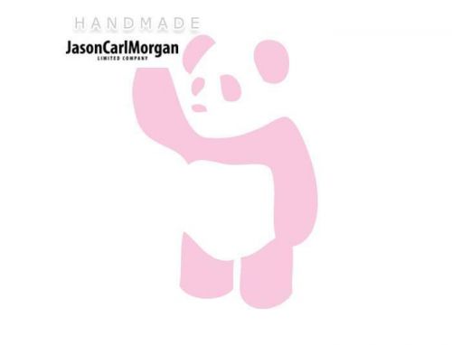 JCM® Iron On Applique Decal, Waving Panda Soft Pink