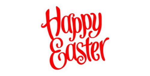 RED ECO GREEN Xstamper Classix P14 Self Inking Rubber Stamp to wish HAPPY EASTER