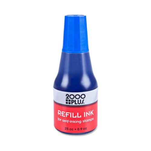 New 25cc water based blue re-fill ink for cosco 2000 plus self inking stamps for sale
