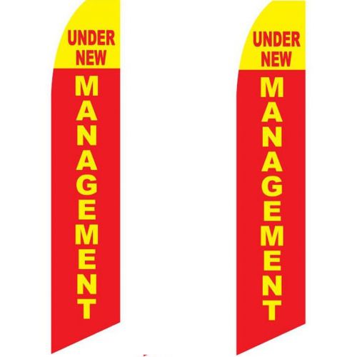 Swooper Flag 2 Pack Under New Management Red Yellow