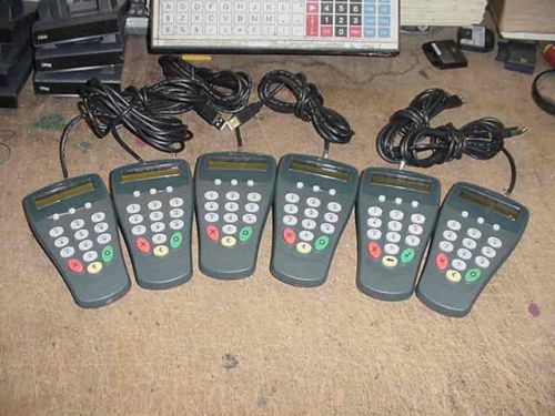 Hypercom Bundle of Six Model P1320 Pads, USB Connectivity, P/N: 010248-003.