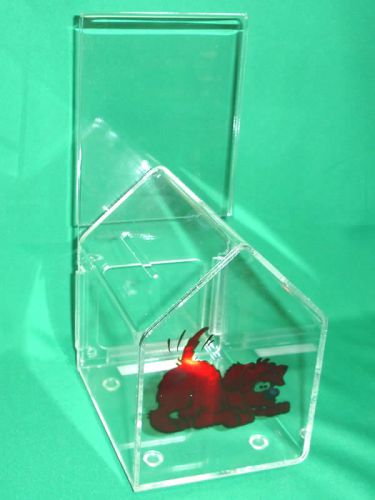 Acrylic  donation box humane society &amp; animal rescue donation playing puppy w/pl for sale