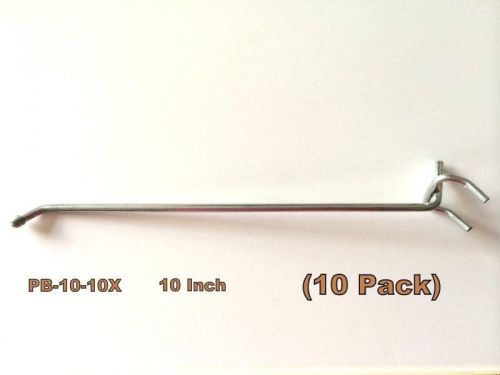 (10 PACK) Quality American Made 10 Inch Pegboard Hooks. Fits 1/8 &amp; 1/4 Pegboard