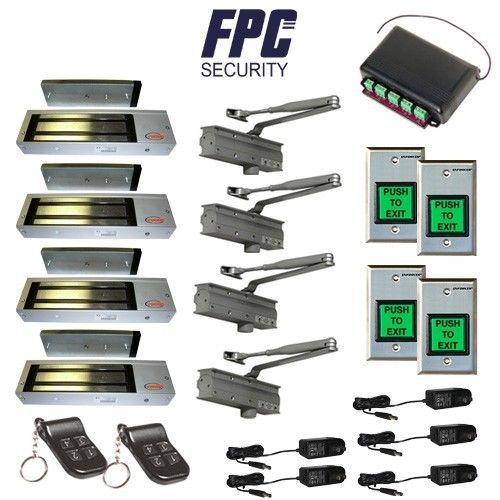 Fpc-5062 4 door access control outswinging door 1200lbs electromagnetic lock kit for sale