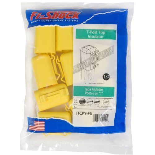 NEW Fi-Shock ITCPY-FS T-Post Safety Cap and Insulator  Yellow