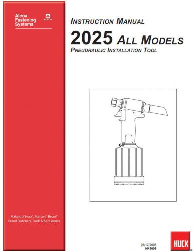 Huck 2025 riveter manual for sale