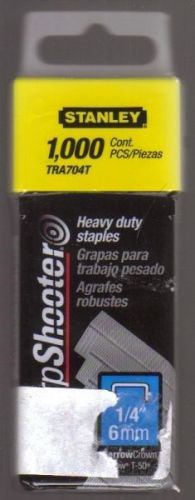 Stanley TRA704T HeavyDuty Staples - 1,000 Pack  - 1/4&#034; 6mm - FREE SHIPPING to US