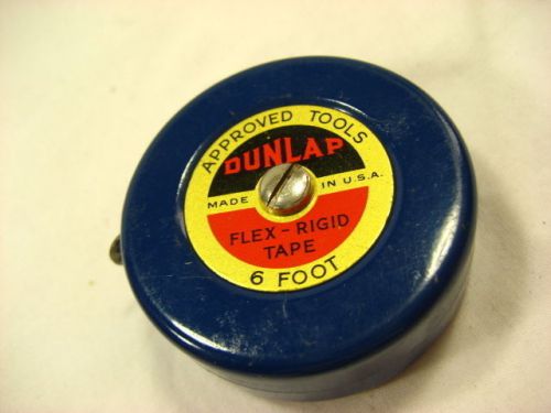 Vintage DUNLAP Flex Rigid 6&#039; Tape Blue body