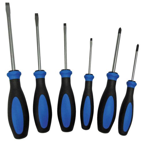 Screwdriver Set, Slotted/Phillips, 6 PC 9T 670033