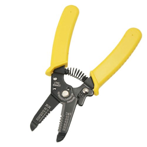 Yellow Plastic Handle Wire Stripper Cutter Pliers Tool Mjpqc
