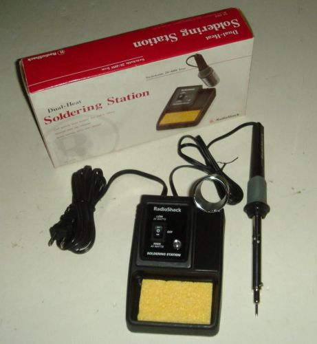 Radio shack dual heat 20/40 watt iron soldering station 64-2184 new in box for sale