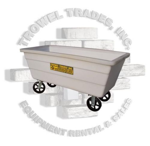 Rolling Poly Mud Tub Poly Tough Tub With 8&#034; Casters Mortar Box Trough Grout Box