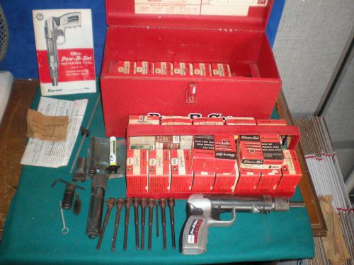 Winchester ramset .22 cal pow-r-set olin fastening tool 4120 + fasteners toolbox for sale
