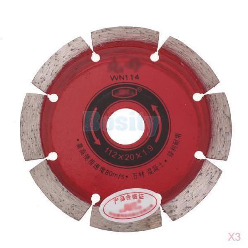 3x 4.4&#034; diamond segmented circular saw blade 14300 rpm wet cut marble concrete for sale