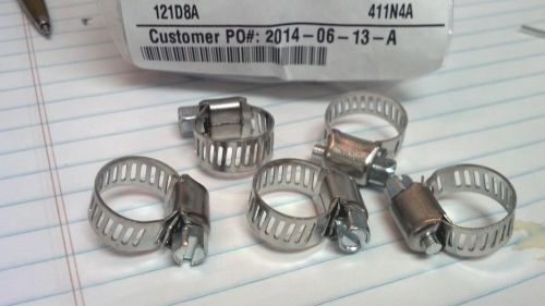 CLAMPS, CLAMP-WORM,  Adjustable Stainless, SMALL, 1/4&#034; TO 5/8&#034;, PART# 18915