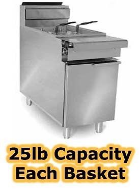 Fryer - Propane - 140,000 BTU -  25Lbs Capacity Baskets, Dual Deep Fat, S Steele