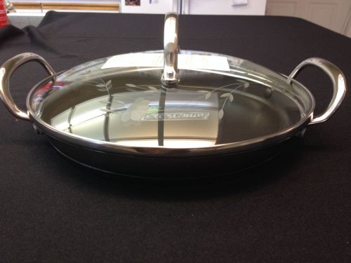 NEW PRINCESS HOUSE STAINLESS STEEL NONSTICK 9&#034;  GRIDDLE W/LID 6361