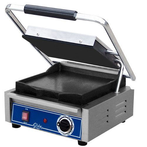 Globe gsg10 bistro panini grill, electric, two sided grill,  10&#034; x 10&#034; smooth pl for sale