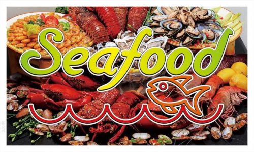 Bb070 seafood restaurant bar banner sign for sale