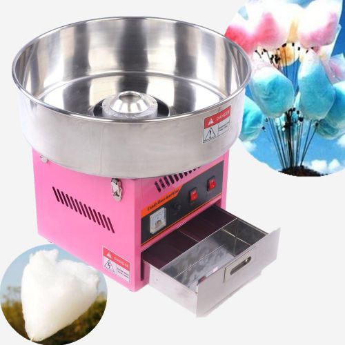 Commercial Cotton Candy Machine Kit Pink Electric Floss Maker Vendor Party