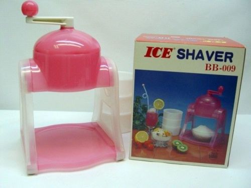 Snow Cone Ice Shaver Manual Hand Crank Type Ice Shaver BB-009 - Pink