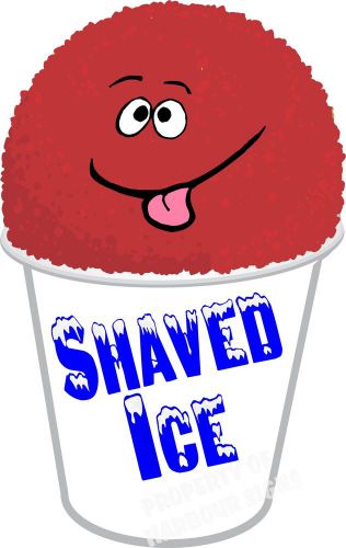 Shaved Ice Decal  15&#034; Snow Cone Sno  Concession Cart Stand Food Truck Sticker