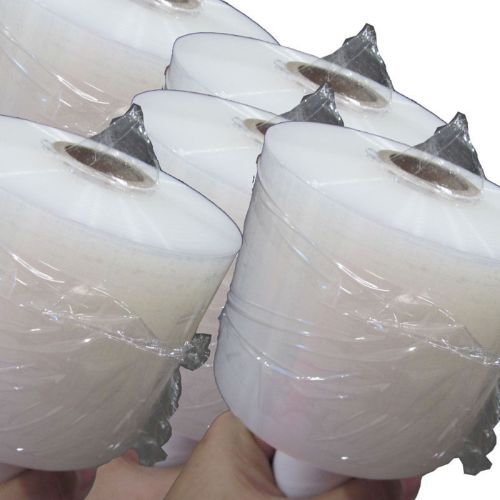 Lot of 5, 3&#034; 80 gauge 1000&#039; shrink wrapper hand stretch film, 4&#034; handle for move for sale