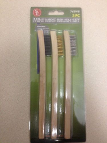 SE Mini Wire Brush Set 3pc New