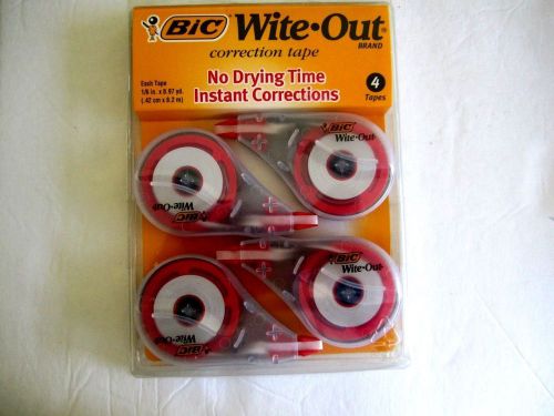 Bic Wite-Out Correction Tape Typewriter Editing EZ-Correct  4-Pack 1999