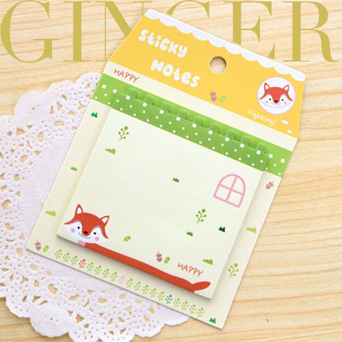 Cute fox funny animal stick post it bookmark point marker memo flag sticky notes for sale