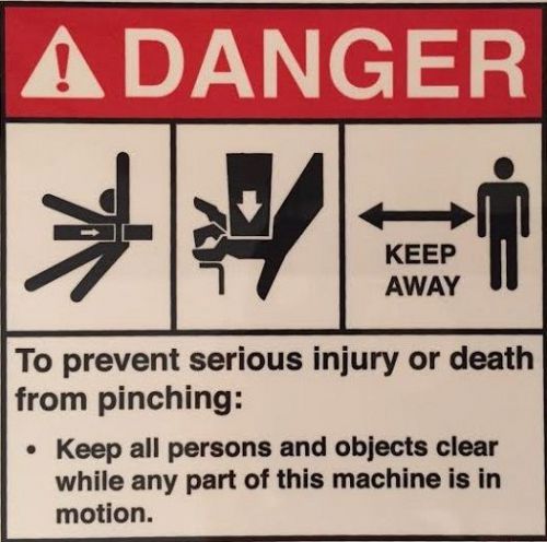 Danger sticker decal maintenance safety equipment warning label 3&#034; x 3&#034; for sale